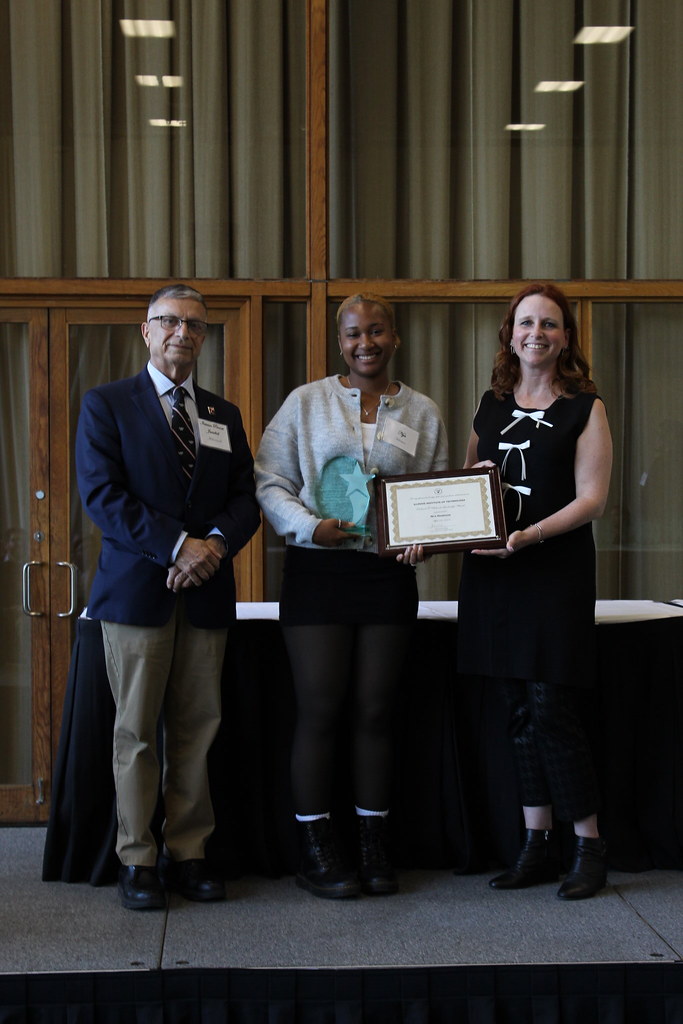 Interim Provost Jamshid Mohammadi, Nya Harrison and Dean Stetz