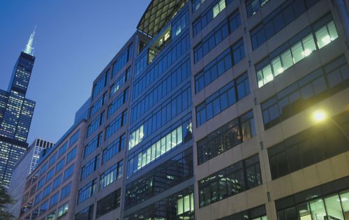 Conviser Law Center at night