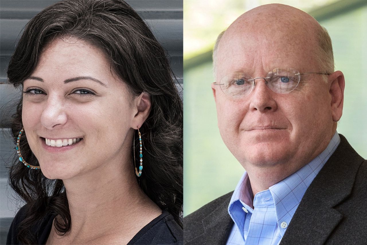 (Left) Education Award to Assistant Professor Ryan Roark and (Right) Associate Teaching Professor Michael Glynn