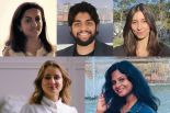 This year’s five SoReMo fellows, (from top left to top right) Sanaz Kazemzadehazad, Mohammed Sahil, Raquel Giménez Pascual, and Marina Oberemok (bottom left) and Anushka Sarath (bottom right).