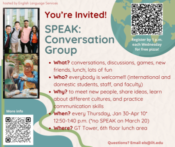 Spring 2025 SPEAK Conversation Group Flyer