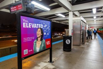 A You, Elevated billboard at a Red Line train station.