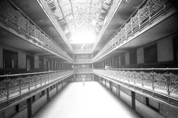 An archival photo of the interior of the Mecca Flats apartments, courtesy of Cultural Counsel