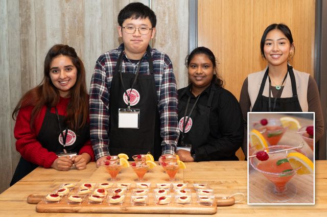 (From left to right) Syeda Ramla Bukhari, Vincent Sigmund, Julykya Supraja Miryala, Tiffany Li