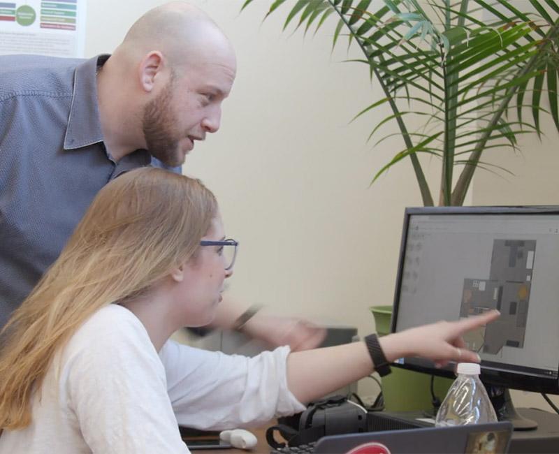 Elizabeth Hamilton and Associate Professor of Psychology Gregory Chasson